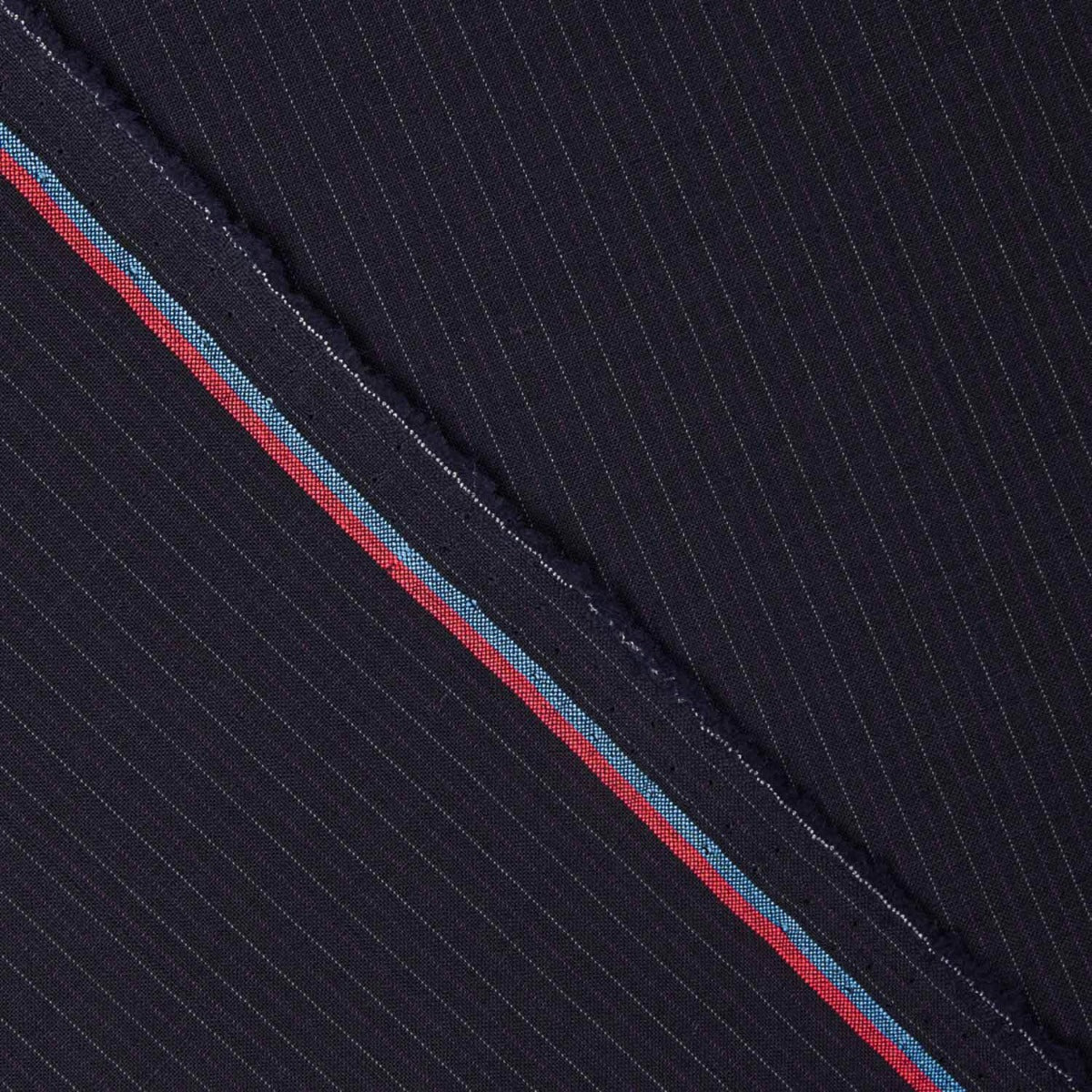 Nadelstreifen aus kalter Wolle Navy - Ribes y Casals