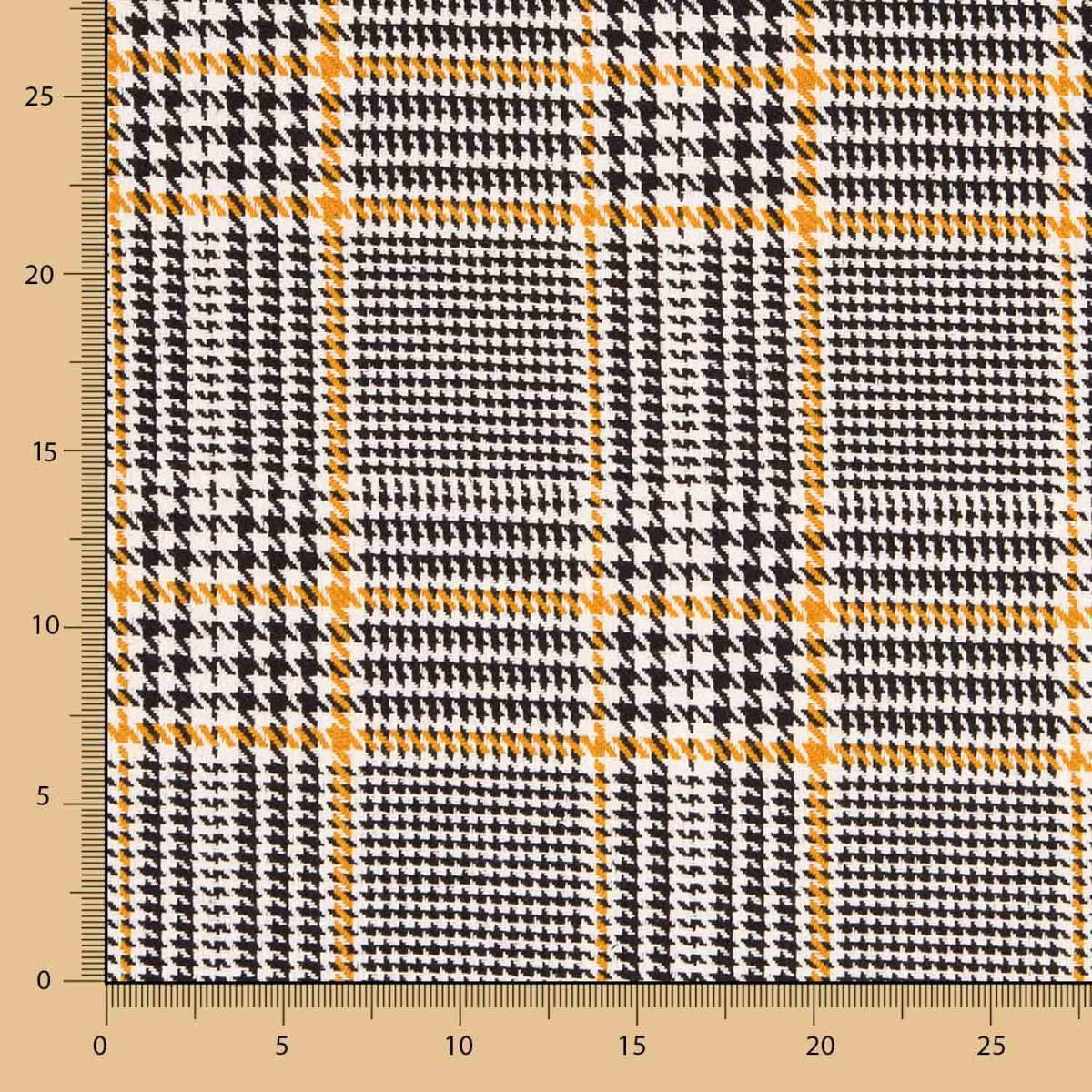 Ockerfarbener Welsh Square Tweed - Ribes y Casals