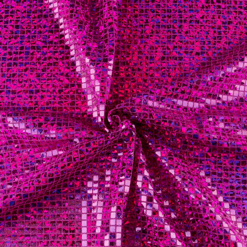 Holographie Pailletten Quadrat Fuchsia - Ribes y Casals