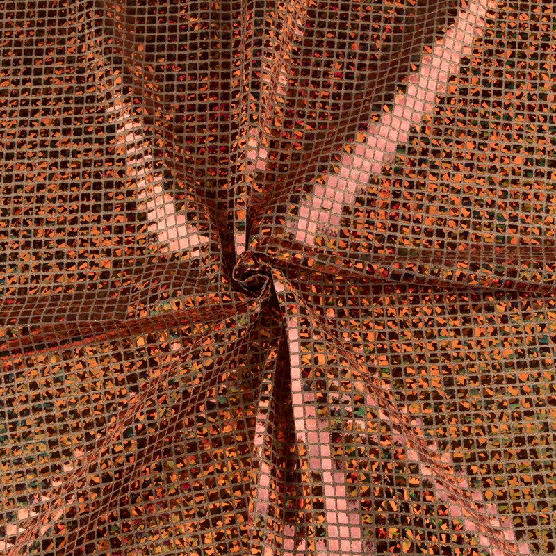 Holographie Pailletten Quadrat Orange - Ribes y Casals