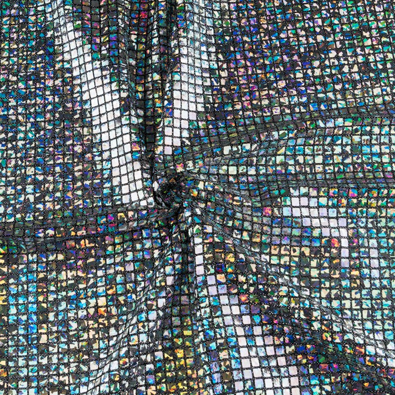 Hologramm Hologramm Pailletten Quadrat Silber Schwarz - Ribes y Casals