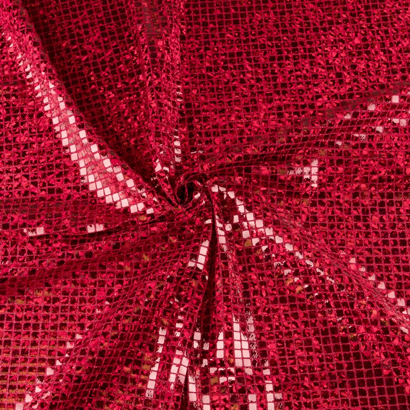 Holographie Pailletten Quadrat Rot - Ribes y Casals