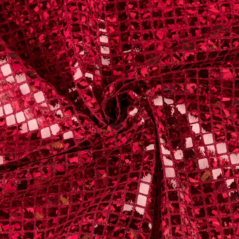 Holographie Pailletten Quadrat Rot - Ribes y Casals