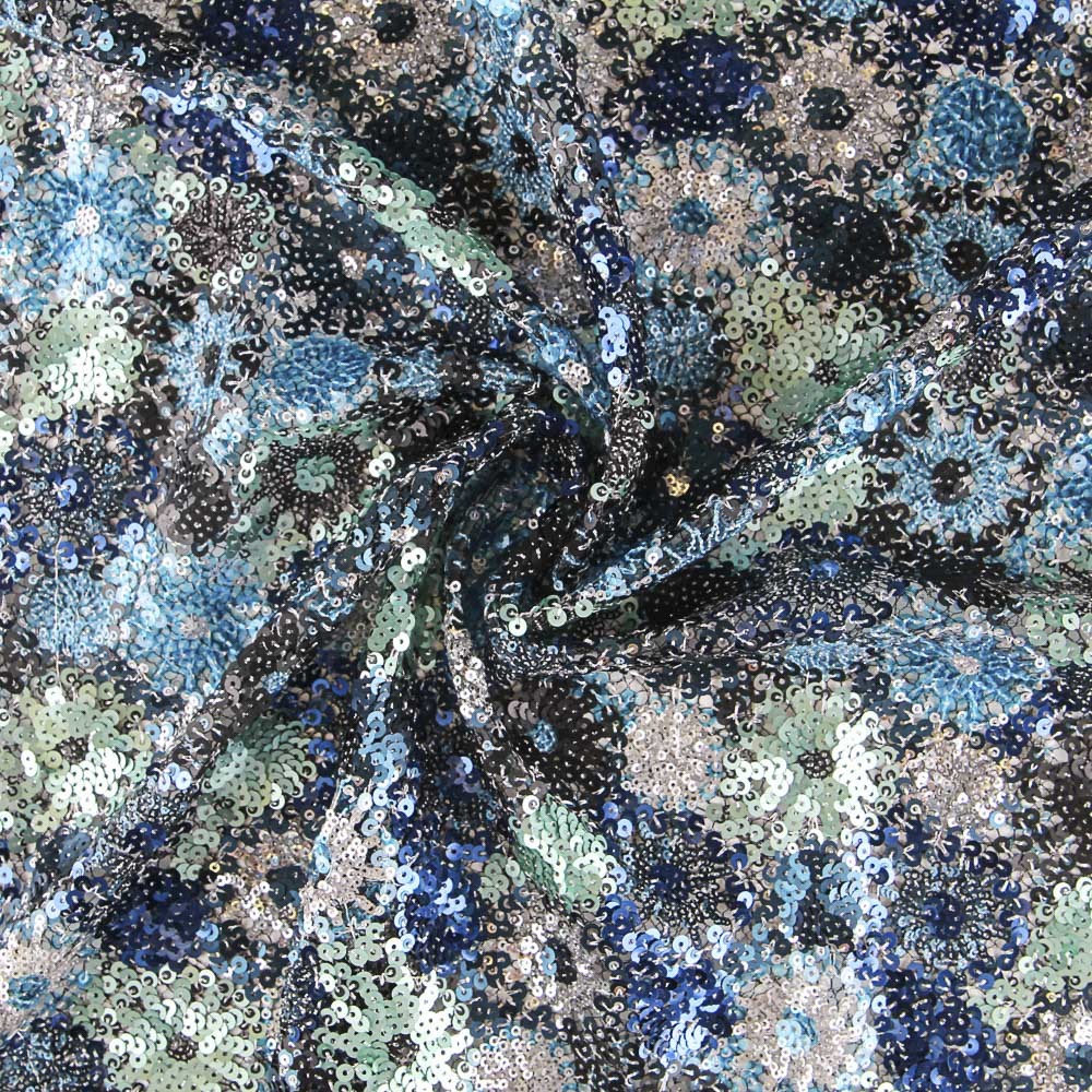Monaco Pailletten Blau - Ribes y Casals