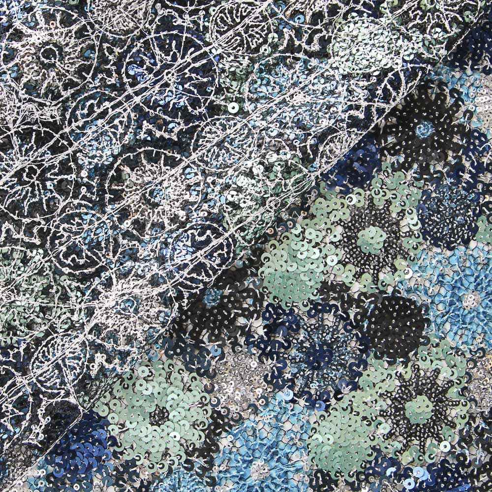 Monaco Pailletten Blau - Ribes y Casals