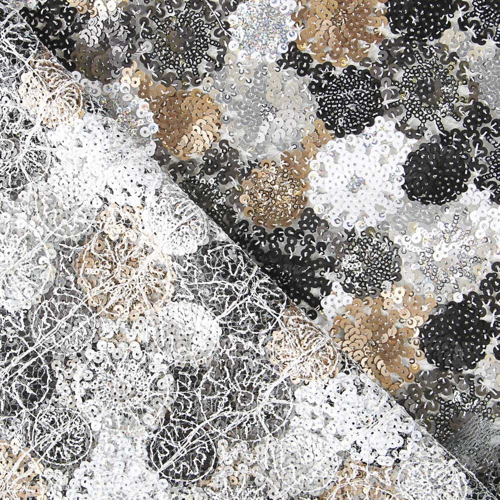 Monaco Pailletten Silber - Ribes y Casals