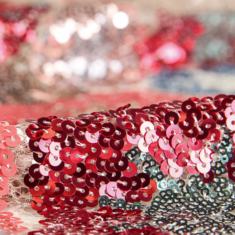 Rotes Versailles Pailletten - Ribes y Casals