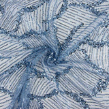 Reststück Paillettenstoff „Fiesta“ Blau – verschiedene Größen x 120 cm breit - Ribes y Casals