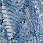 Reststück Paillettenstoff „Fiesta“ Blau – verschiedene Größen x 120 cm breit - Ribes y Casals