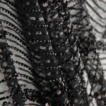 Paillettenstoff „Fiesta“ schwarz – verschiedene Größen x Breite 120 cm - Ribes y Casals