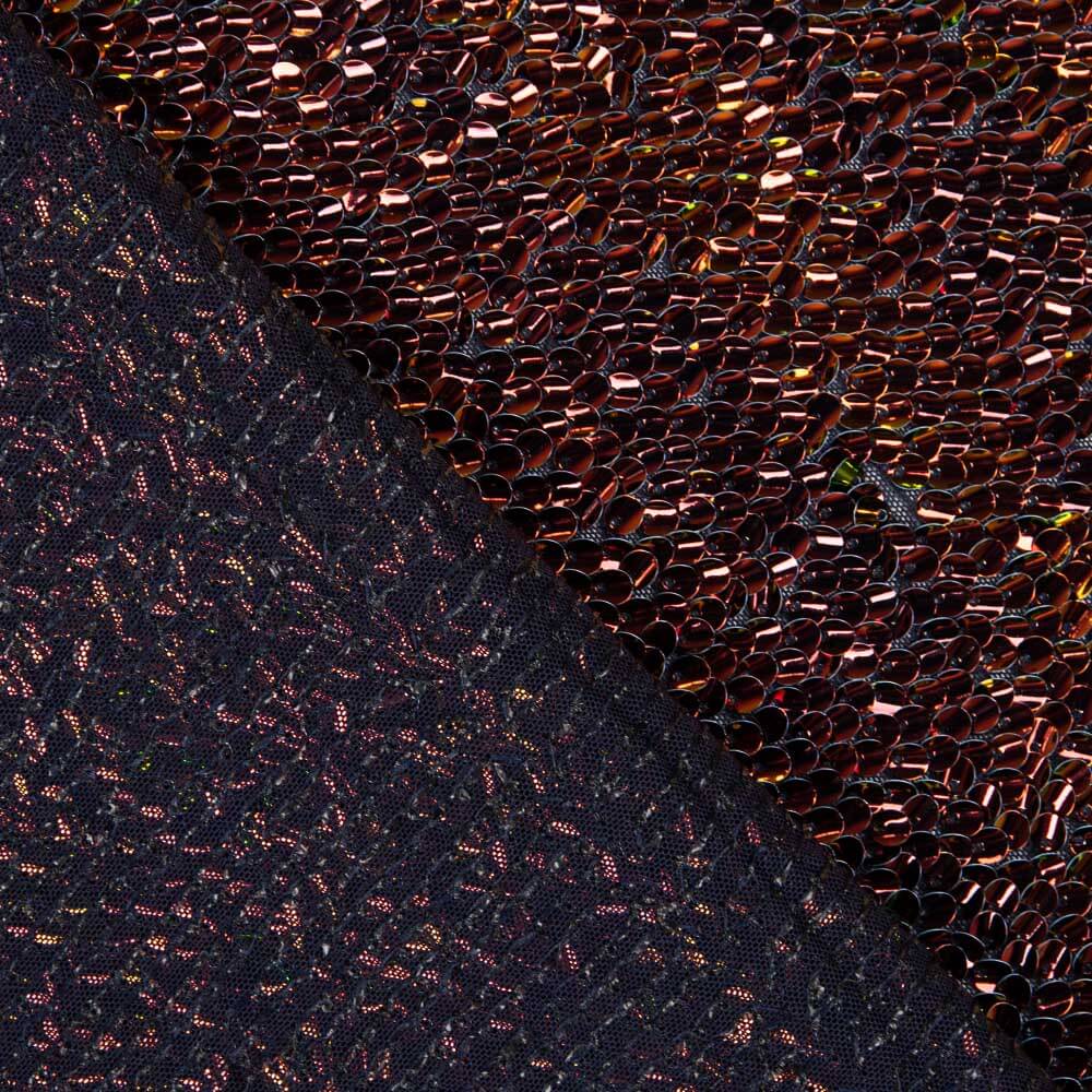Holographischer Paillettenstoff Holograph Copper 50 x 135 cm - Ribes y Casals