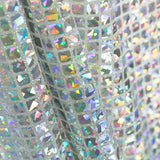 Hologramm Hologramm Pailletten Quadrat Silber - Ribes y Casals