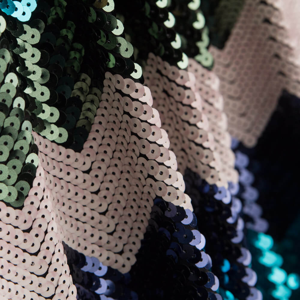 Missoni Lycra Pailletten Blau - Ribes y Casals