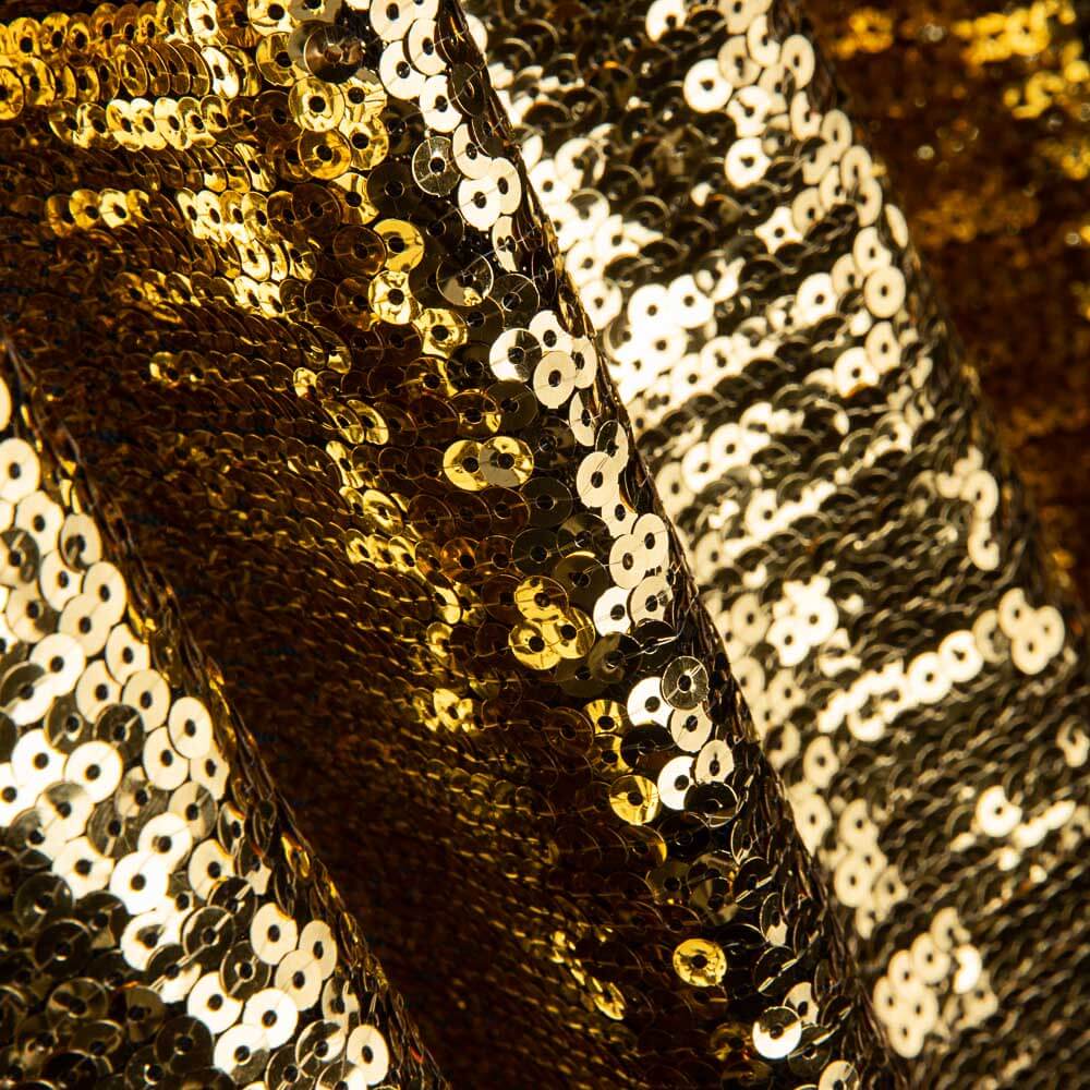 Gold Pailletten auf Tüll - Ribes y Casals