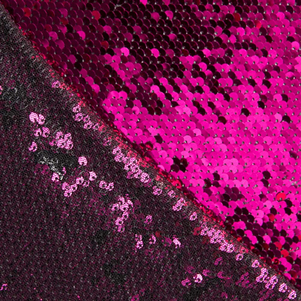 Fuchsia-Schwarz Fuchsia Reversible Paillette - Ribes y Casals