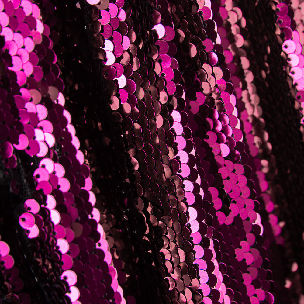 Fuchsia-Schwarz Fuchsia Reversible Paillette - Ribes y Casals