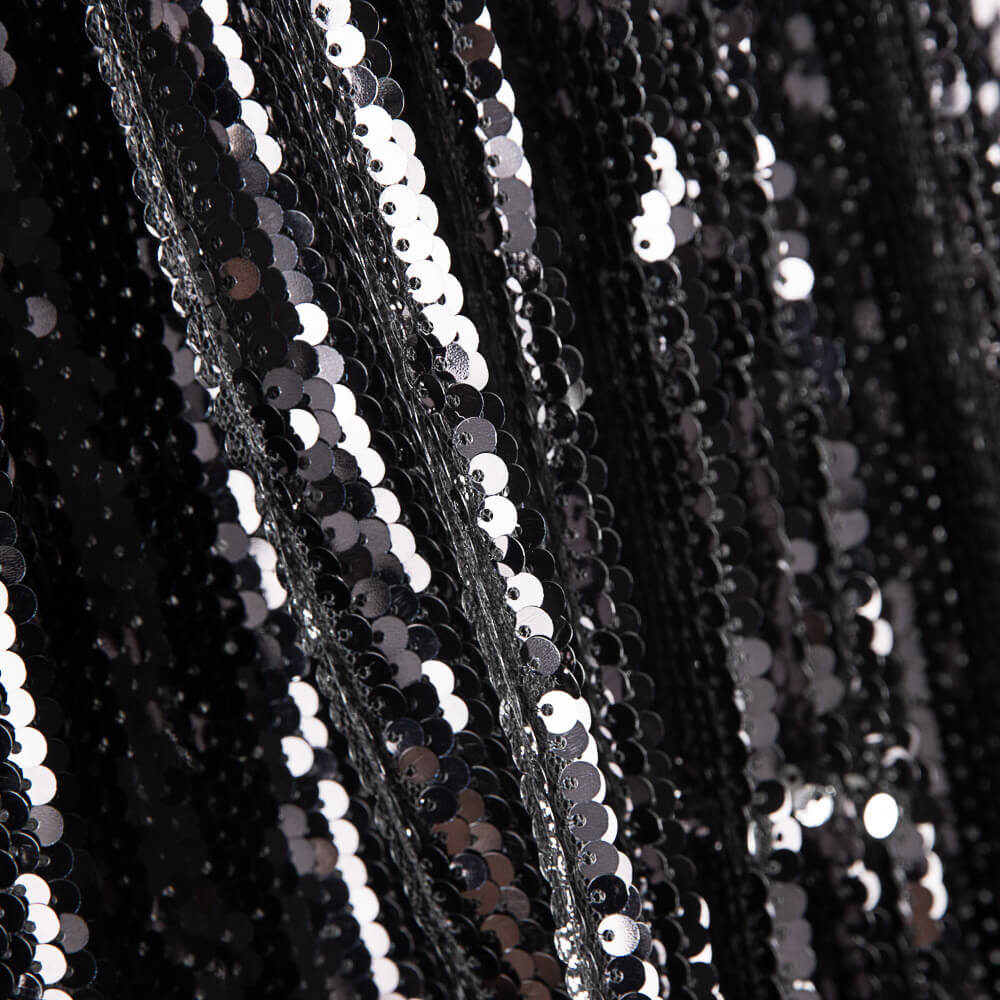 Reversible Paillette Schwarz-Silber - Ribes y Casals