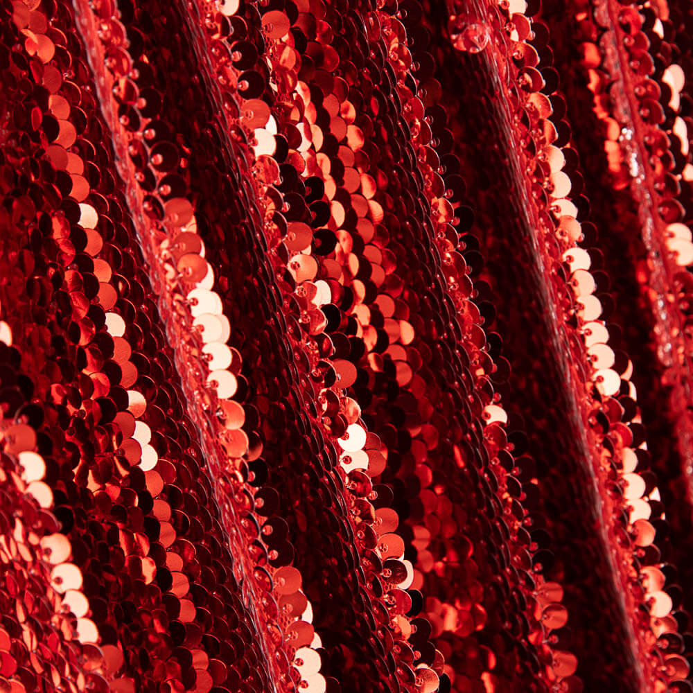 Reversible Pailletten Rot-Silber - Ribes y Casals