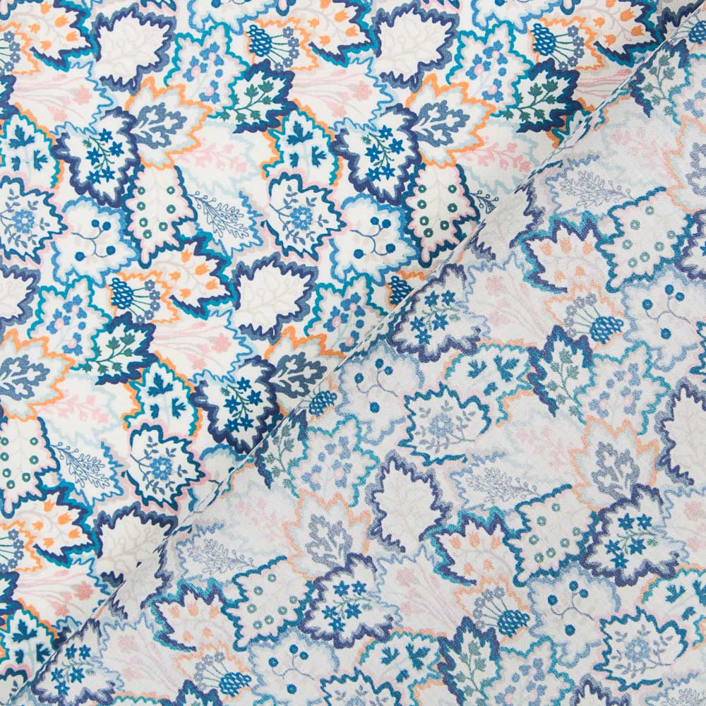 Liberty Fabrics Tana Lawn® Leaf Canopy Tan Lawn® Blue - Ribes y Casals