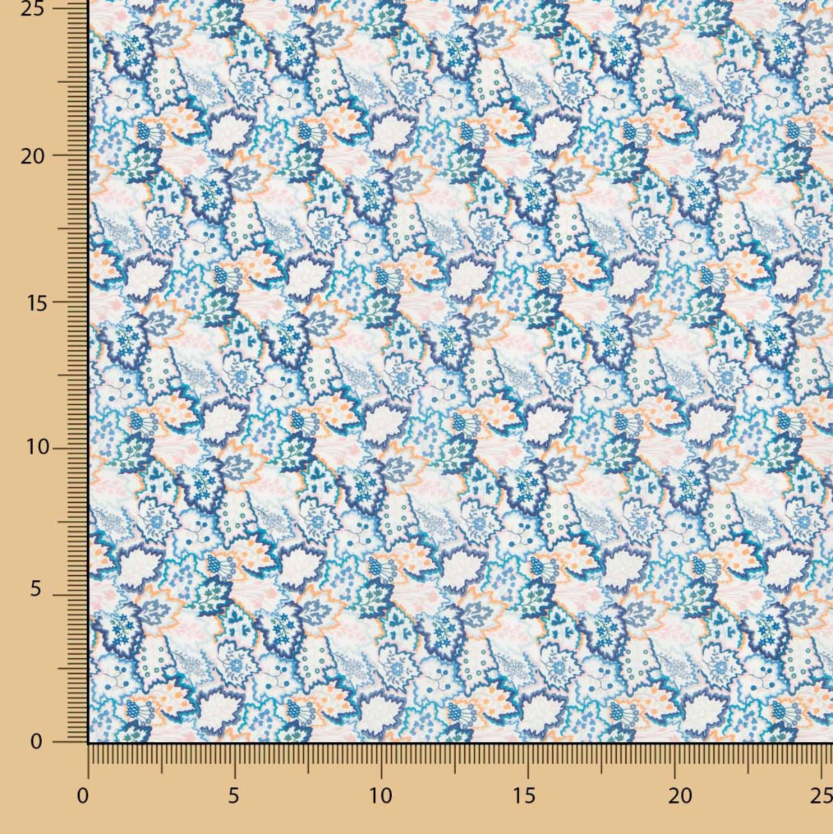 Liberty Fabrics Tana Lawn® Leaf Canopy Tan Lawn® Blue - Ribes y Casals