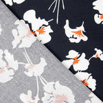 Leinen Viskose Floral Marine - Ribes y Casals