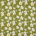 Leinen Viskose Floral Khaki Grün - Ribes y Casals