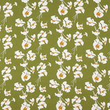 Leinen Viskose Floral Khaki Grün - Ribes y Casals