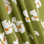 Leinen Viskose Floral Khaki Grün - Ribes y Casals