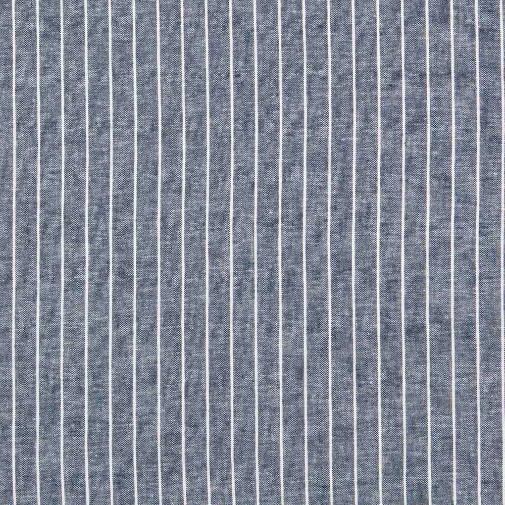 Leinen Viskose Oxford Blau gestreift - Ribes y Casals