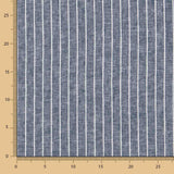 Leinen Viskose Oxford Blau gestreift - Ribes y Casals
