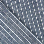 Leinen Viskose Oxford Blau gestreift - Ribes y Casals