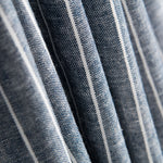 Leinen Viskose Oxford Blau gestreift - Ribes y Casals