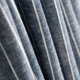 Leinen Viskose Oxford Blau gestreift - Ribes y Casals