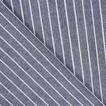 Leinen Viskose Oxford gestreift Blau - Ribes y Casals