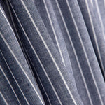 Leinen Viskose Oxford gestreift Blau - Ribes y Casals