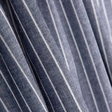 Leinen Viskose Oxford gestreift Blau - Ribes y Casals