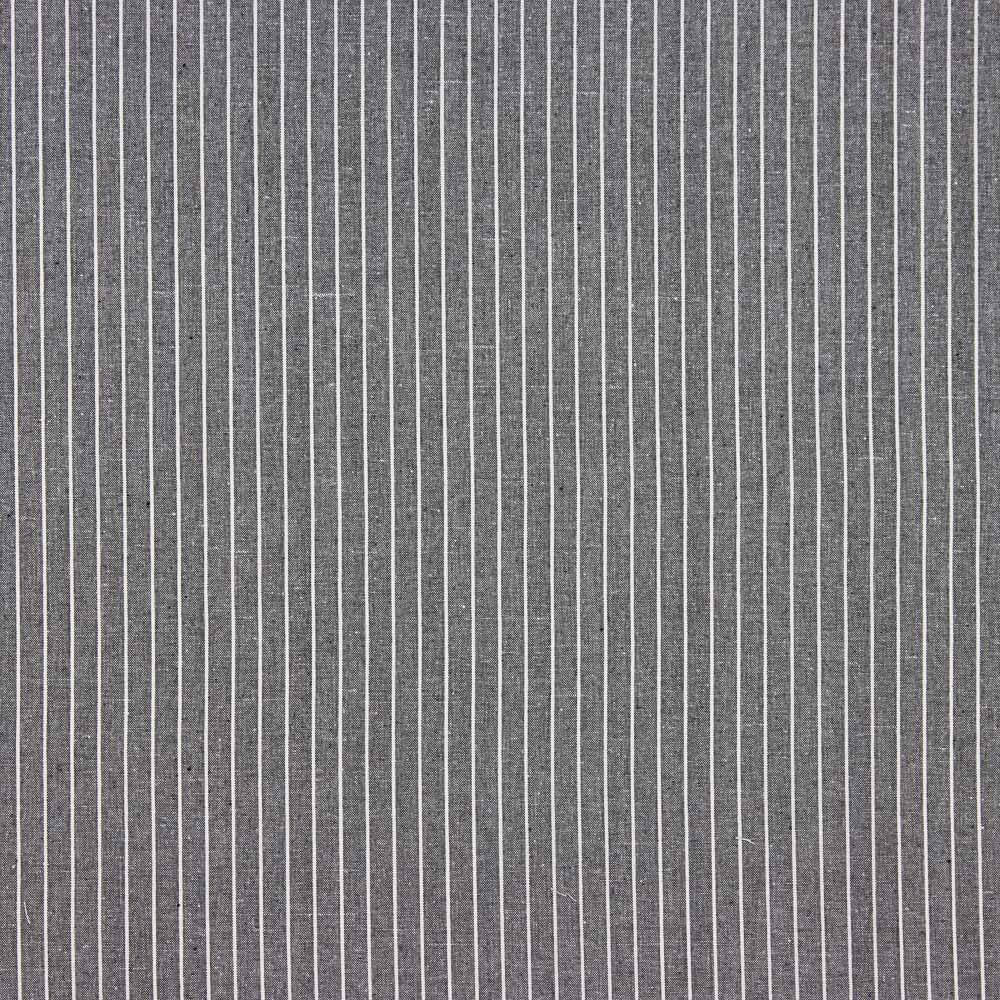 Leinen Viskose Oxford Gestreift Grau Medium - Ribes y Casals