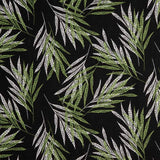 Leinen Viskose Palm Tree Schwarz - Ribes y Casals