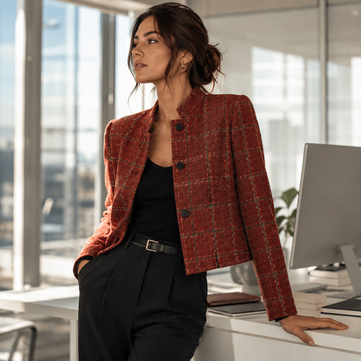 Tweed aus Siena-Terrakotta-Wolle - Ribes y Casals