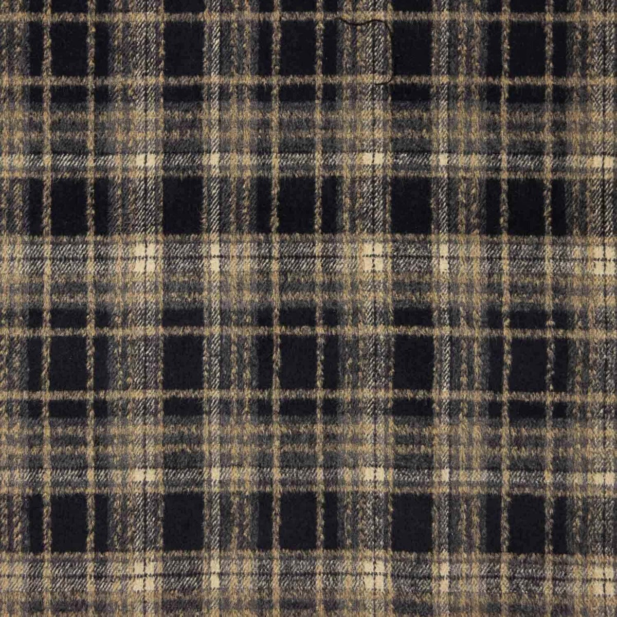 Loden Polyester Kariert Schwarz - Ribes y Casals