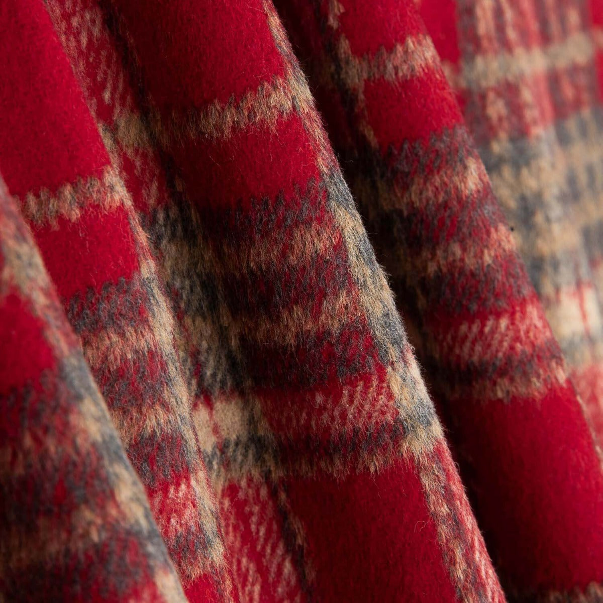 Retal Loden Polyester Rot Quadrate 130 x 150 cm - Ribes y Casals