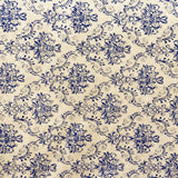 Blaues Barock bedrucktes Segeltuch - Ribes y Casals