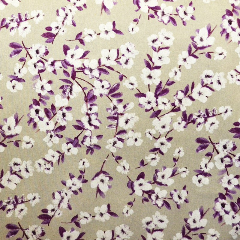 Violette Blume auf Segeltuch gedruckt - Ribes y Casals