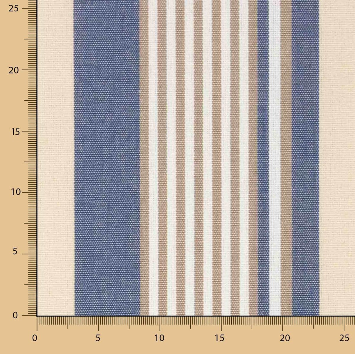 Blau-beige gestreifte Teflon Outdoor Plane 320cm - Ribes y Casals