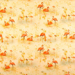 Flamingos Baumwollsegeltuch Gelb - Ribes y Casals