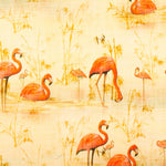 Flamingos Baumwollsegeltuch Gelb - Ribes y Casals