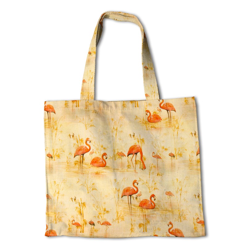 Flamingos Baumwollsegeltuch Gelb - Ribes y Casals
