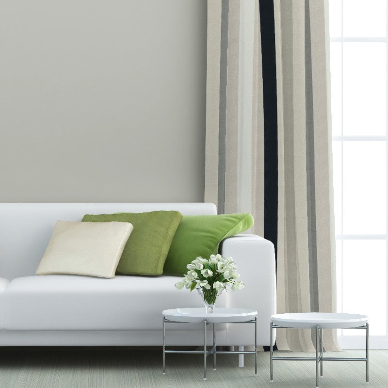 Segeltuchvorhang Streifen Beige - Ribes y Casals