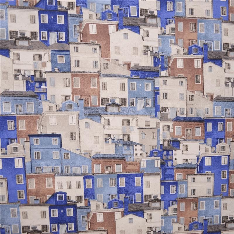 Canvas Gebäude Blau Braun - Ribes y Casals