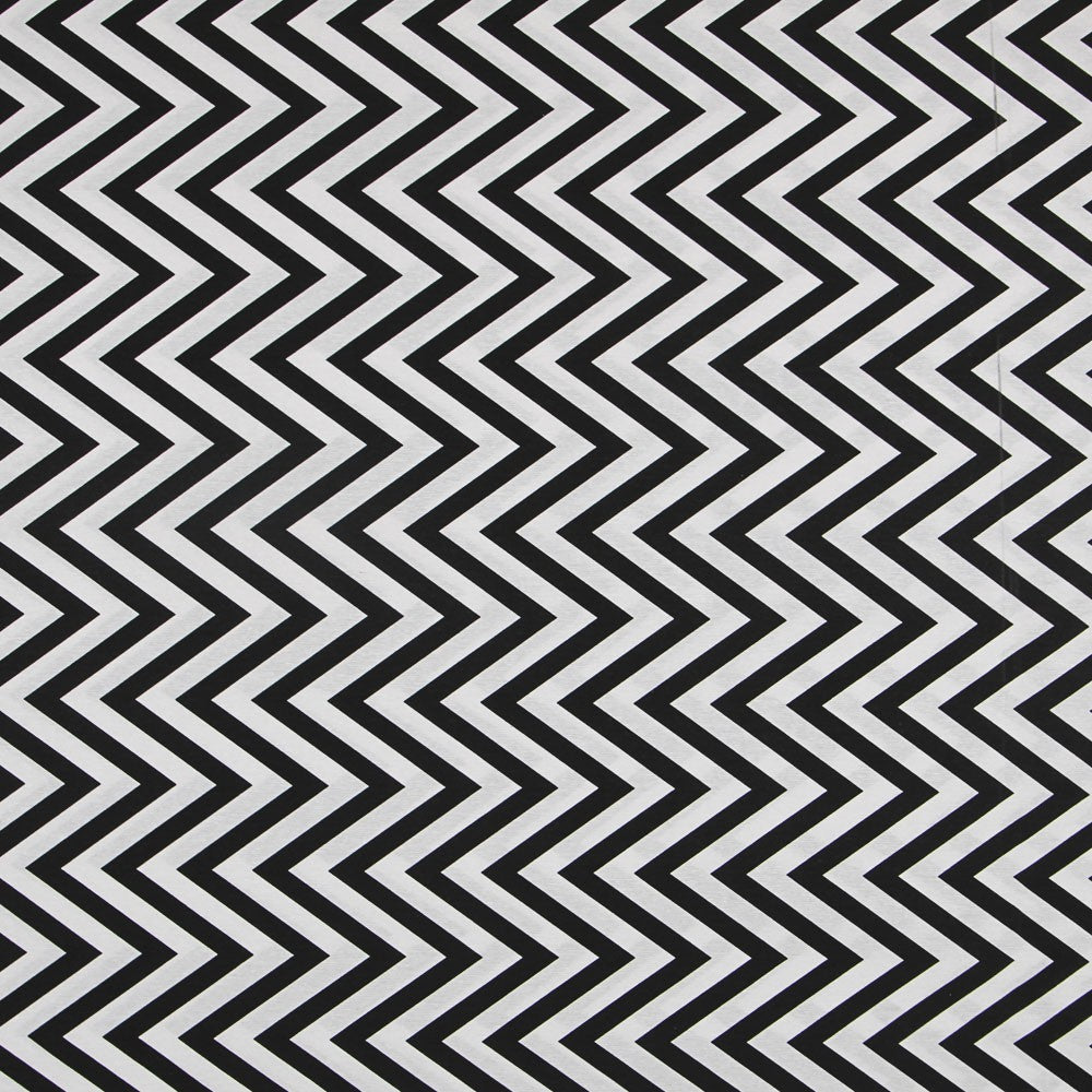 Schwarzes Chevron bedrucktes Segeltuch - Ribes y Casals